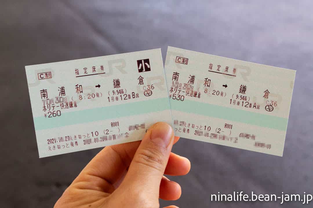 ホリデー快速鎌倉号の切符